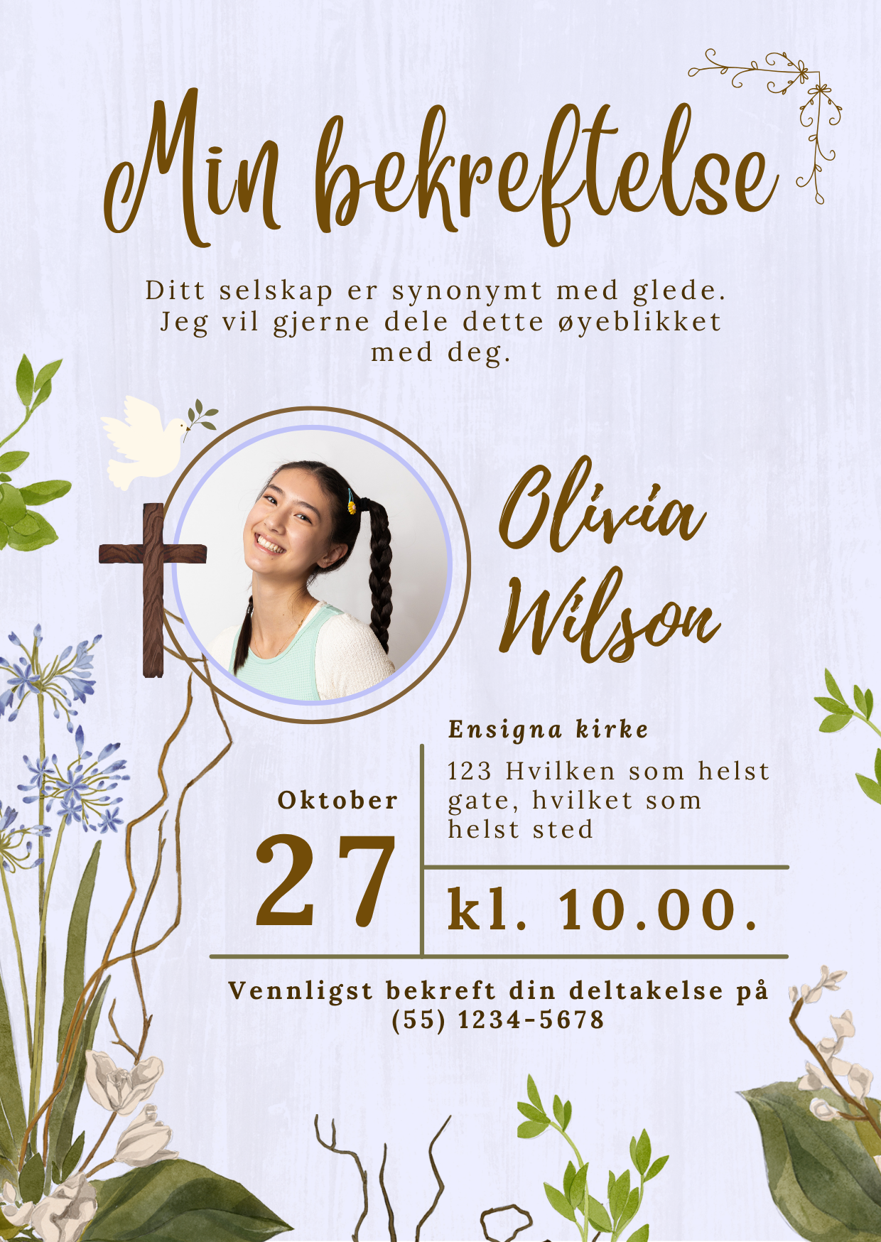 Konfirmasjonskort Åndens segl