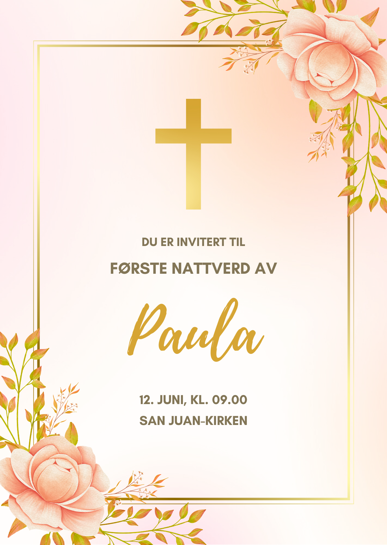 Konfirmasjonskort Troens blomster